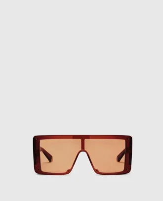 Transparente quadratische Sonnenbrille