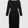 Transparentes Midikleid mit langen Ärmeln aus Mesh