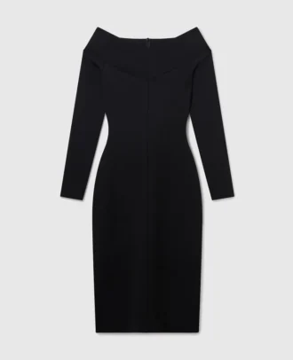 Transparentes Midikleid mit langen Ärmeln aus Mesh