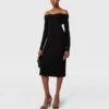 Transparentes Midikleid mit langen Ärmeln aus Mesh