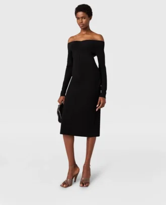 Transparentes Midikleid mit langen Ärmeln aus Mesh