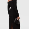 Transparentes Midikleid mit langen Ärmeln aus Mesh