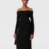 Transparentes Midikleid mit langen Ärmeln aus Mesh