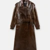 Trenchcoat mit Krokodilprägung