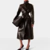 Trenchcoat mit Krokodilprägung
