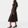 Trenchcoat mit Krokodilprägung