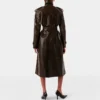 Trenchcoat mit Krokodilprägung