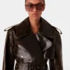 Trenchcoat mit Krokodilprägung