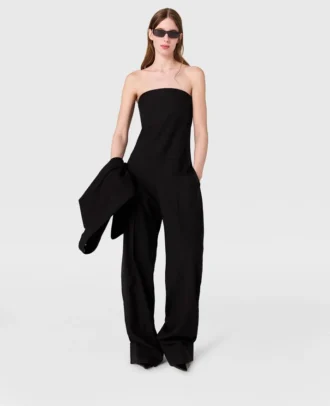 Trägerloser, taillierter Jumpsuit