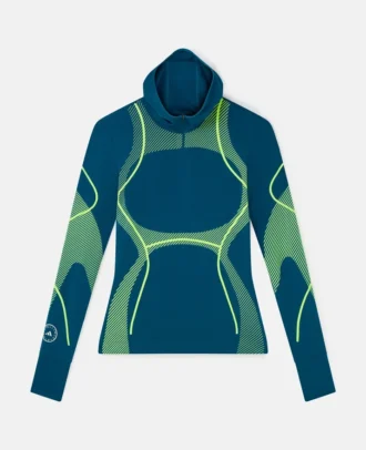 TruePace Langarm-Midlayer-Oberteil mit Kapuze zum Laufen
