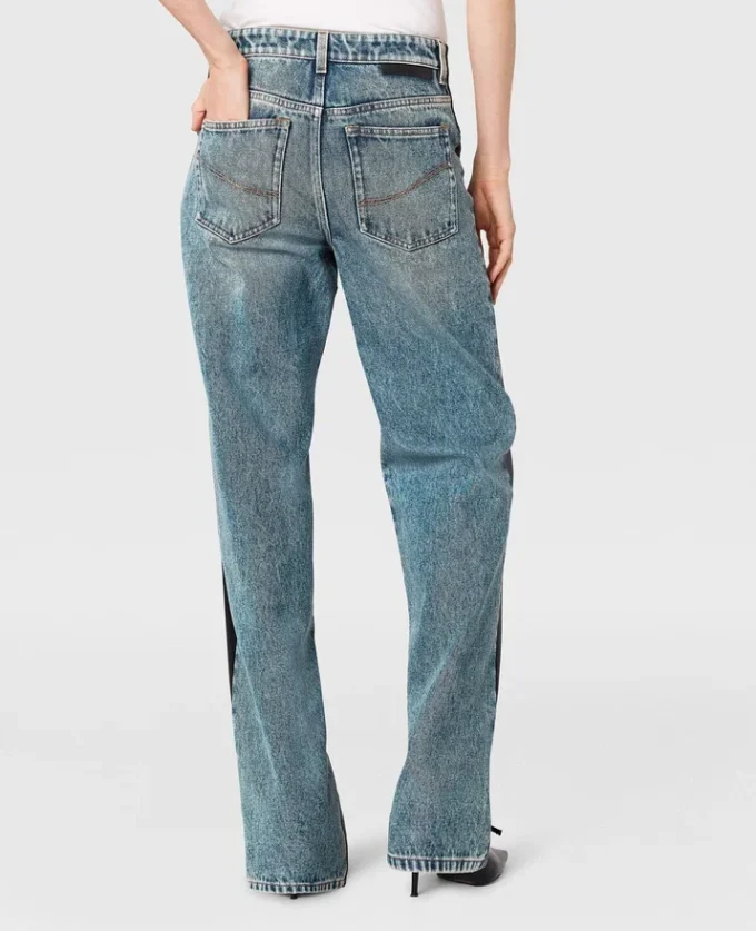 Vegane Chap-Jeans mit Schnürung