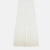 Weite Hose mit offen gestrickten Fransen