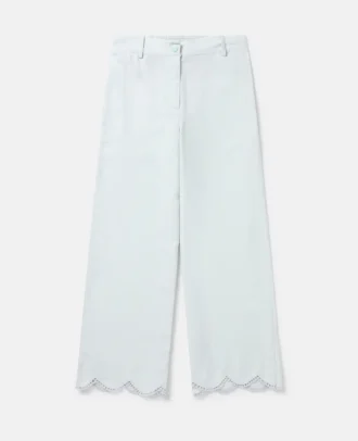 Weite Hose mit Wellenkante