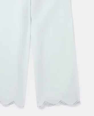 Weite Hose mit Wellenkante