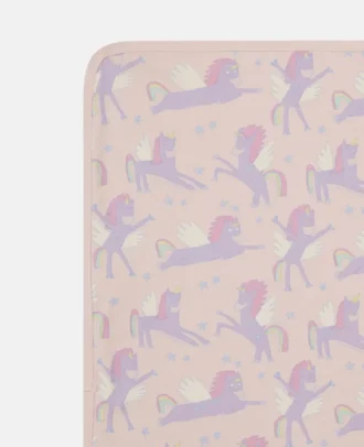 Wendbare Decke mit Regenbogen-Einhorn-Print