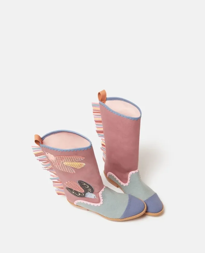 Westernstiefel mit Taubenstickerei