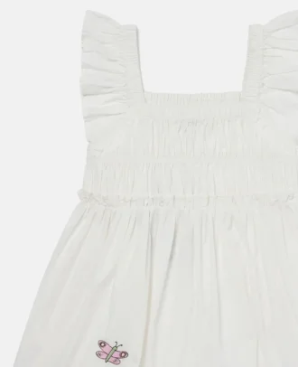 Woodland Friends Plissee-Kleid mit Flügelärmeln