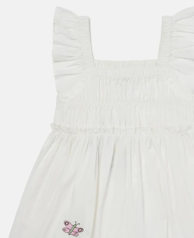 Woodland Friends Plissee-Kleid mit Flügelärmeln
