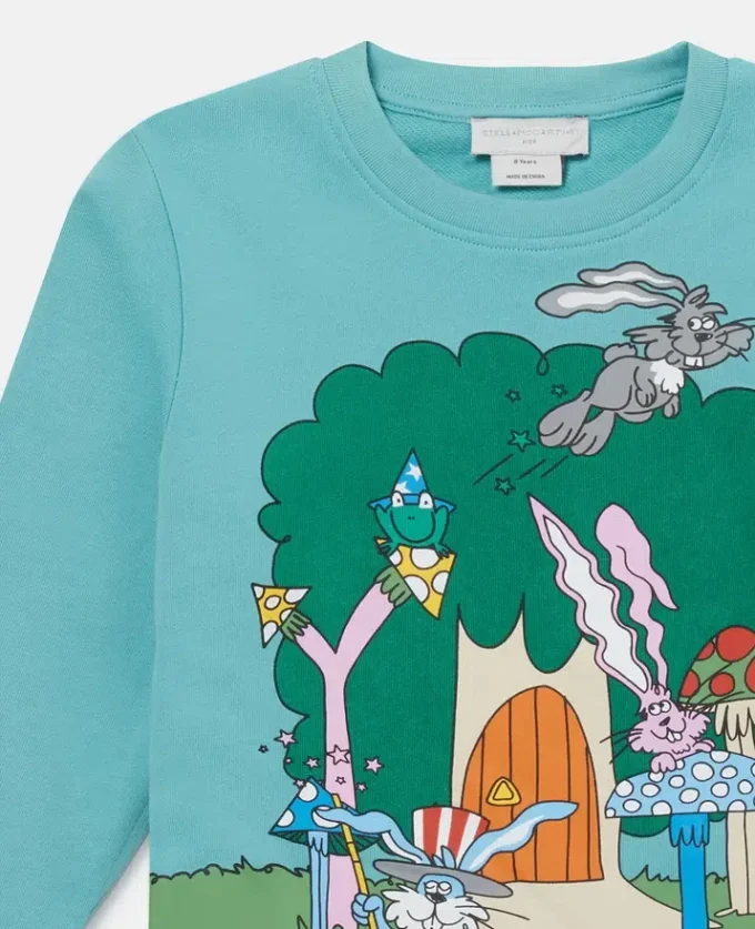 Woodland Friends Pullover mit Rundhalsausschnitt