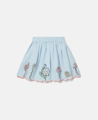 Woodland Friends Rock mit elastischem Saum und Wellenkante
