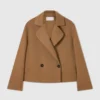 Zweireihige, verkürzte Peacoat-Jacke