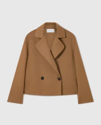 Zweireihige, verkürzte Peacoat-Jacke