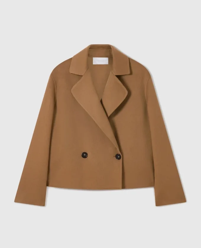 Zweireihige, verkürzte Peacoat-Jacke