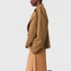 Zweireihige, verkürzte Peacoat-Jacke