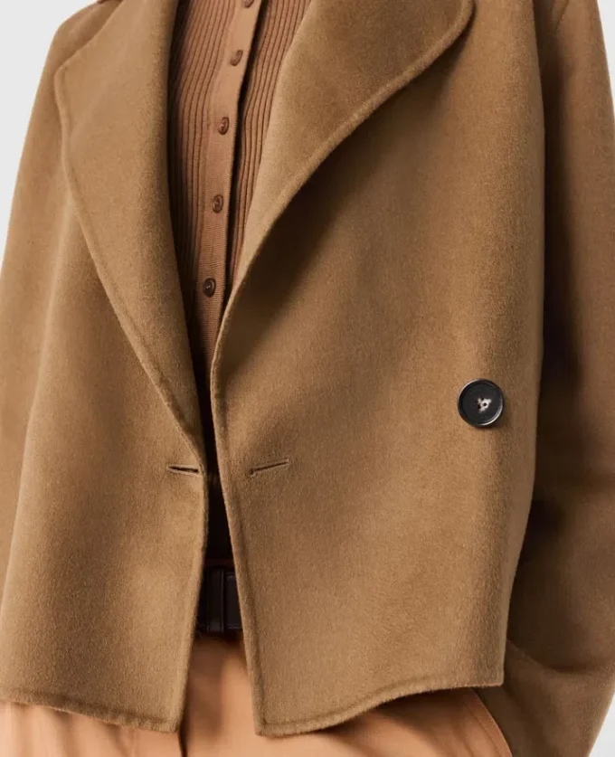 Zweireihige, verkürzte Peacoat-Jacke
