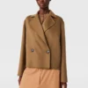 Zweireihige, verkürzte Peacoat-Jacke