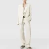 Plissierte Hose mit geradem Bein