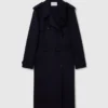 Zweireihiger Trenchcoat mit Gürtel