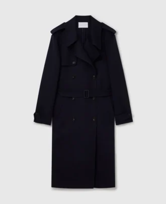 Zweireihiger Trenchcoat mit Gürtel