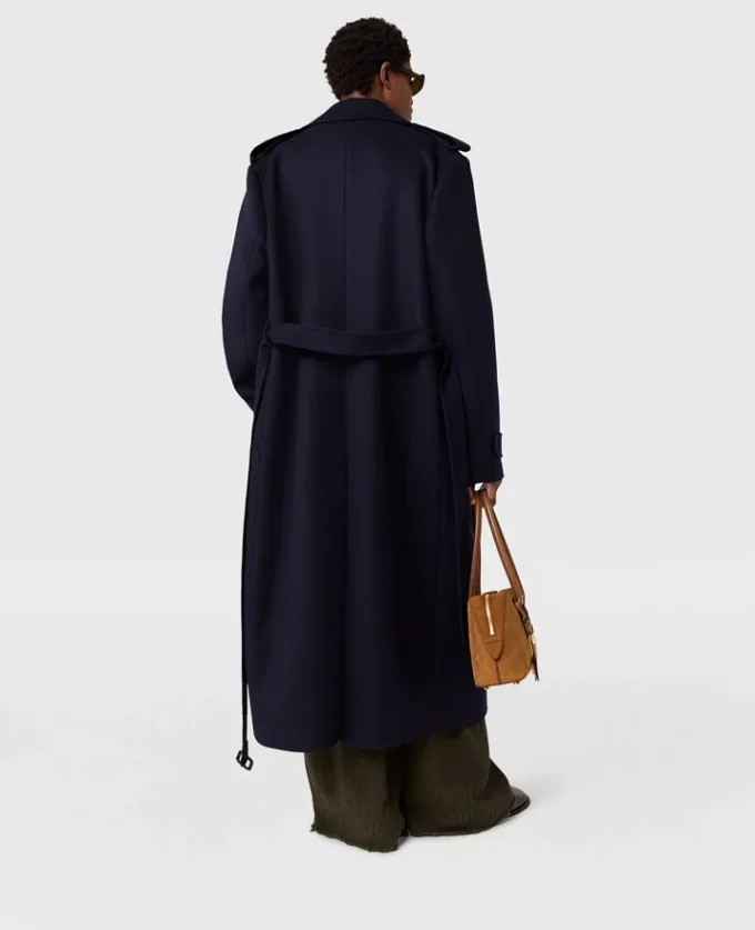 Zweireihiger Trenchcoat mit Gürtel